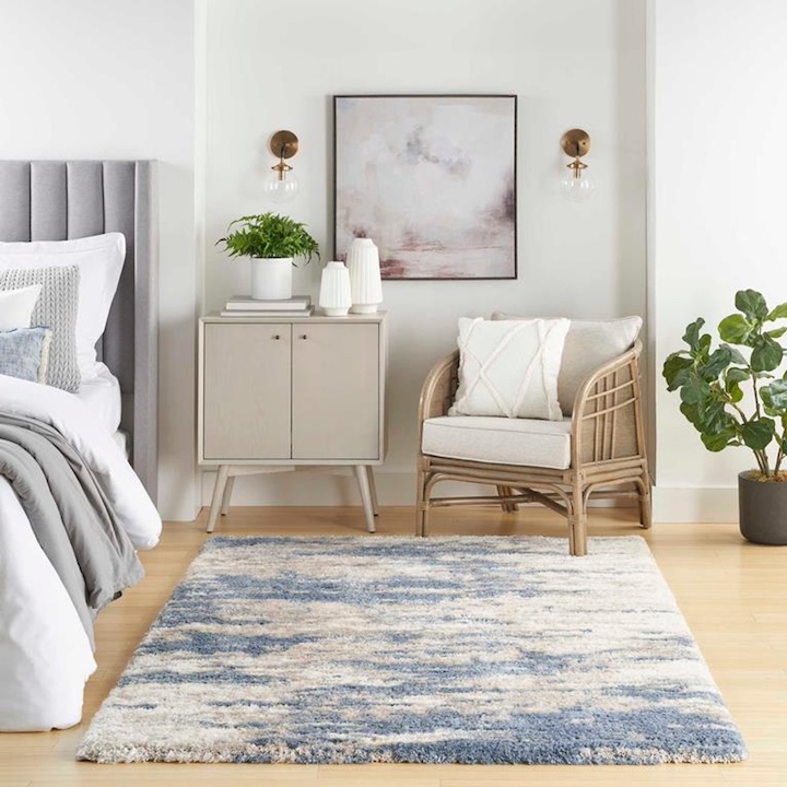 Image of Nourison's abstract ultra-plush Dreamy Shag in room setting