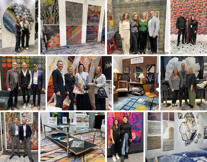 BDNY 2023 buyers and rugs collage