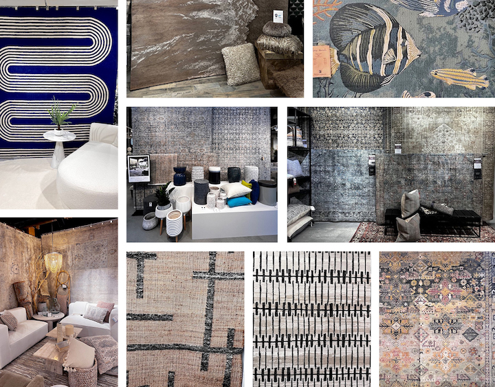 rugnewsdotcom montage of new high point market rugs 2023